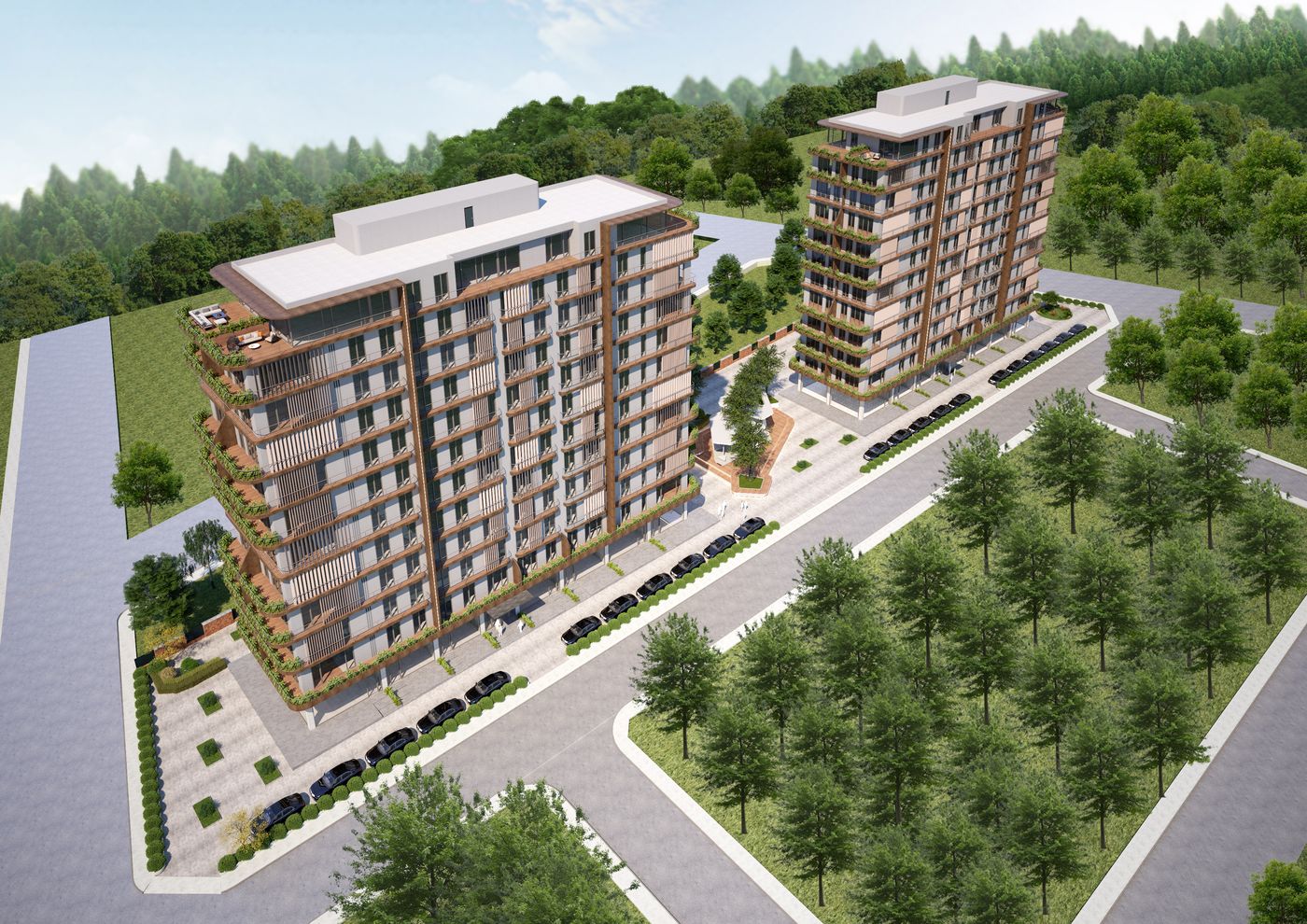 Conceptual aerial view of the project