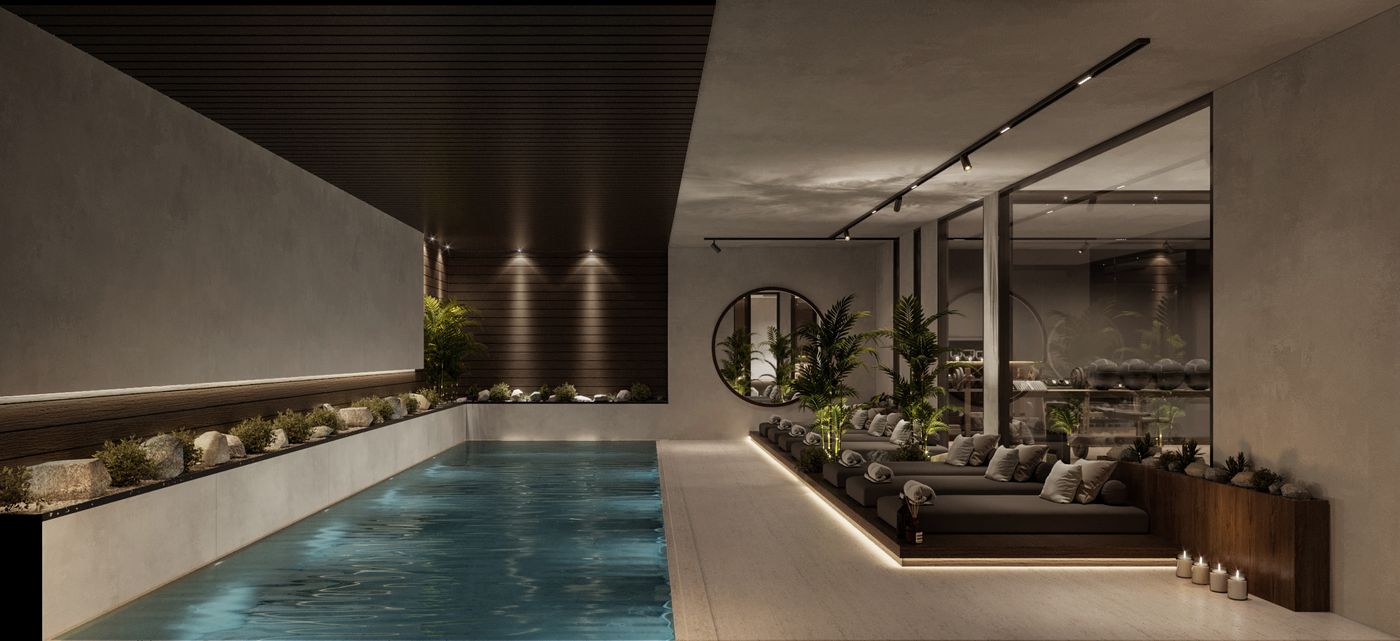 The indoor pool