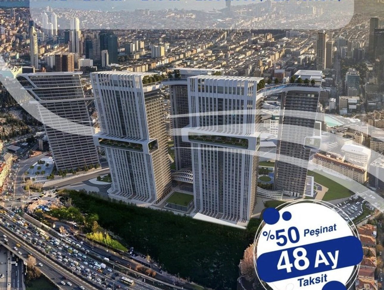 أربعة أبراج طاش يابي شيشلي — تصور معماري
